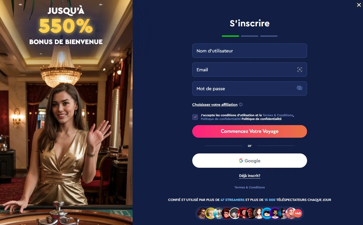 Inscription rapide pour les nouveaux joueurs sur Celsius 