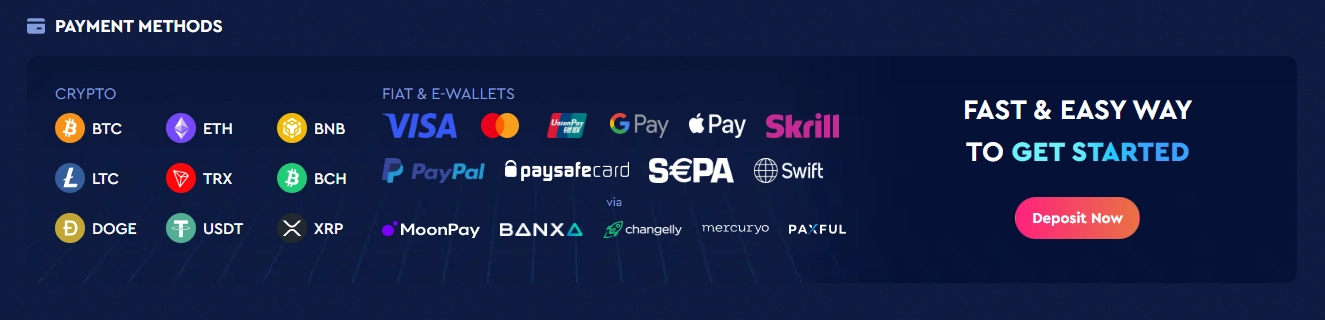 Informations sur les dépôts et retraits chez Celsius Casino